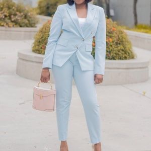 Top Shop Powder Blue Pant Suit